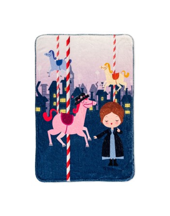 Manta HappyFriday Mr Fox Nanny Multicolor Microfibra 110 x 140 cm