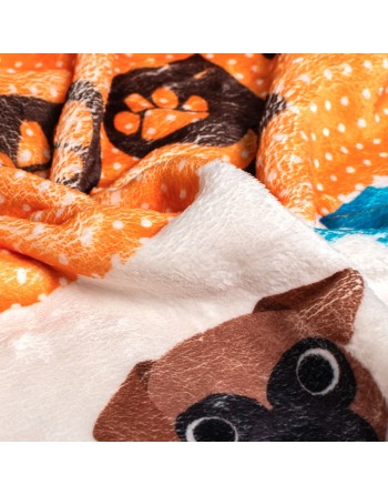 Decke HappyFriday Mr Fox Dogs Bunt Mikrofaser 110 x 140 cm (Hund)