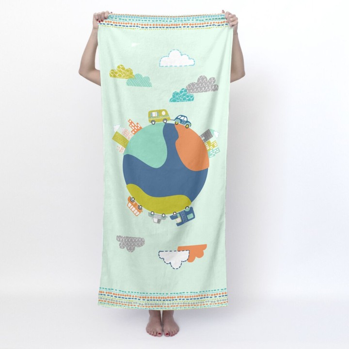 Telo da bagno HappyFriday Moshi Moshi Holidays Multicolore 70 x 150 cm
