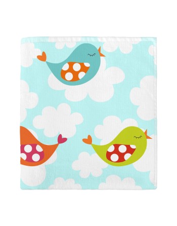 badelagen HappyFriday Mr Fox Little Birds Multifarvet 70 x 150 cm