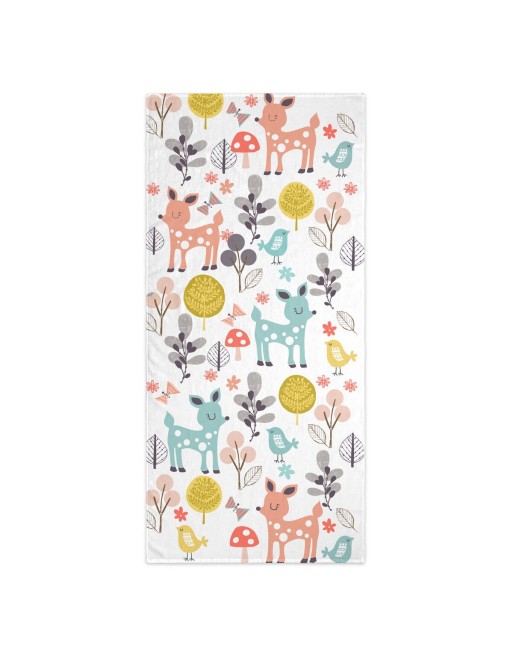 Serviette de toilette HappyFriday Moshi Moshi Woodland Multicouleur 70 x 150 cm