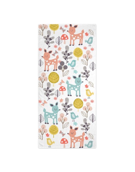 Telo da bagno HappyFriday Moshi Moshi Woodland Multicolore 70 x 150 cm