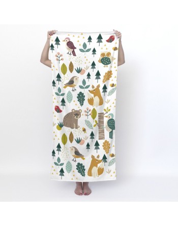 Telo da bagno HappyFriday Moshi Moshi Harvestwood Multicolore 70 x 150 cm