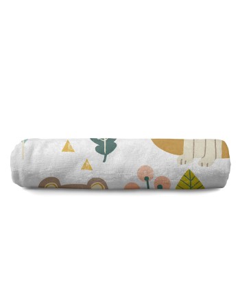 Badetuch HappyFriday Moshi Moshi Harvestwood Bunt 70 x 150 cm