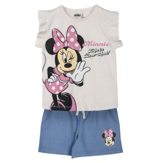 Sæt med tøj Minnie Mouse Lyserød