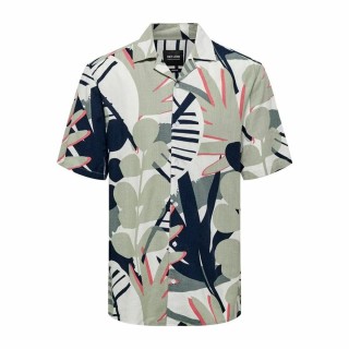 Skjorte Only & Sons Onsbertil Reg Visc Linen Casual Kort slange