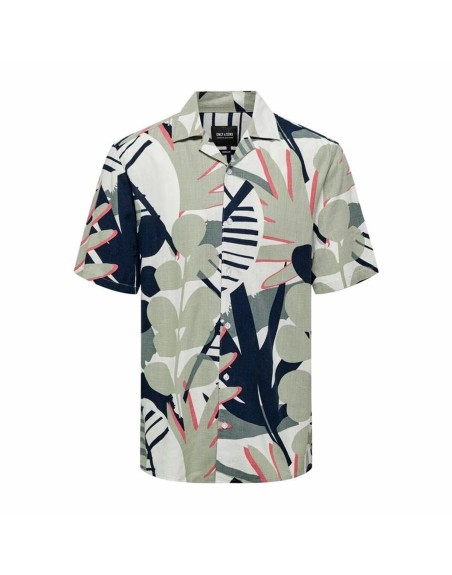 Skjorte Only & Sons Onsbertil Reg Visc Linen Casual Kort slange