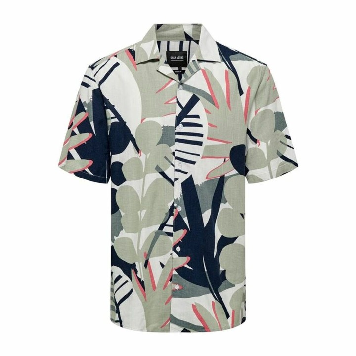 Skjorte Only & Sons Onsbertil Reg Visc Linen Casual Kort slange