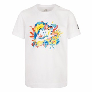 Børne Kortærmet T-shirt Nike Sport Splash  Hvid