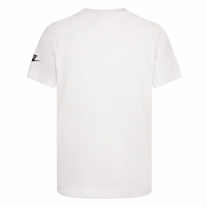 Child's Short Sleeve T-Shirt Nike Sport Splash  White