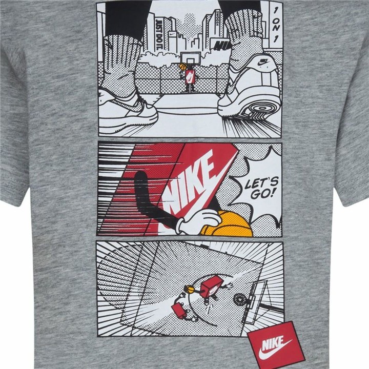 Børne Kortærmet T-shirt Nike Icons Of Play Grå