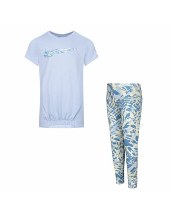 Ensemble de Sport pour Enfants Nike Dri-Fit Vert Multicouleur 2 Pièces