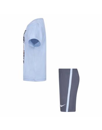 Completo Sportivo per Bambini Nike Df Icon Grigio Multicolore 2 Pezzi