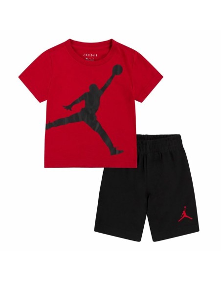 Ensemble de Sport pour Enfants Nike Noir Rouge Multicouleur 2 Pièces