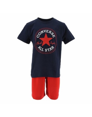 Completo Sportivo per Bambini Converse Azzurro Rosso Multicolore 2 Pezzi