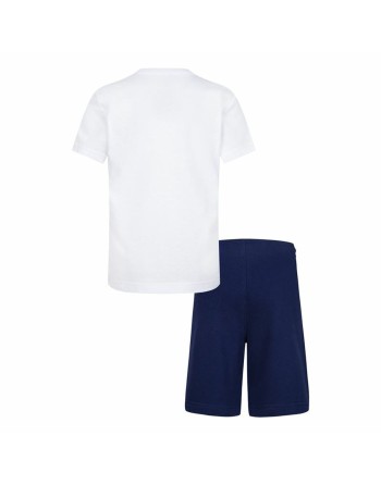 Ensemble de Sport pour Enfants Nike Nsw Add Ft Short  Bleu Blanc Multicouleur 2 Pièces