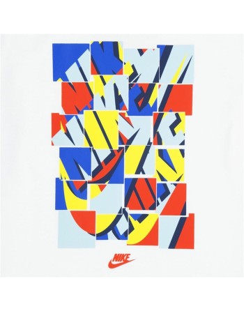 Ensemble de Sport pour Enfants Nike Nsw Add Ft Short  Bleu Blanc Multicouleur 2 Pièces