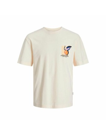 Maglia a Maniche Corte per Bambini Jack & Jones tampa Back Beige