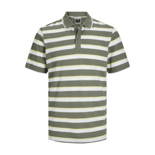 Kortærmet Polotrøje til Mænd Jack & Jones JCOHASS AOP 12254958 Grøn