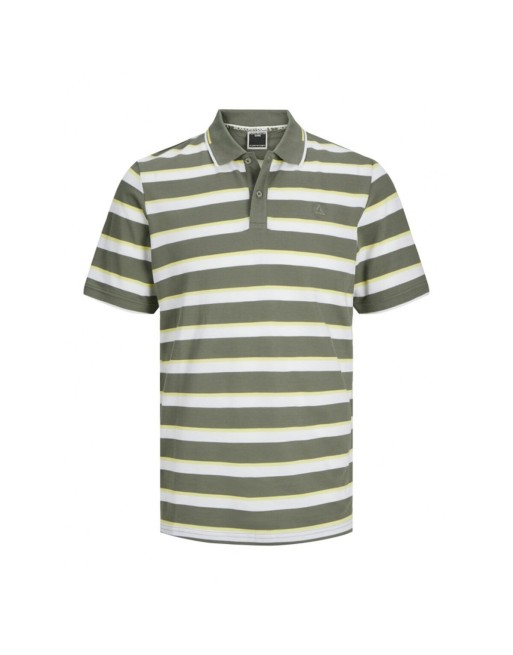 Polo à manches courtes homme Jack & Jones JCOHASS AOP 12254958 Vert