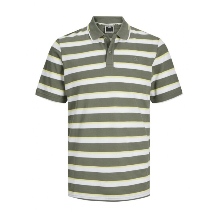 Kortærmet Polotrøje til Mænd Jack & Jones JCOHASS AOP 12254958 Grøn