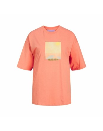Maglia a Maniche Corte Donna Jack & Jones Jxpaige Arancio