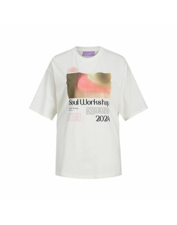 Maglia a Maniche Corte Donna Jack & Jones Jxpaige Bianco