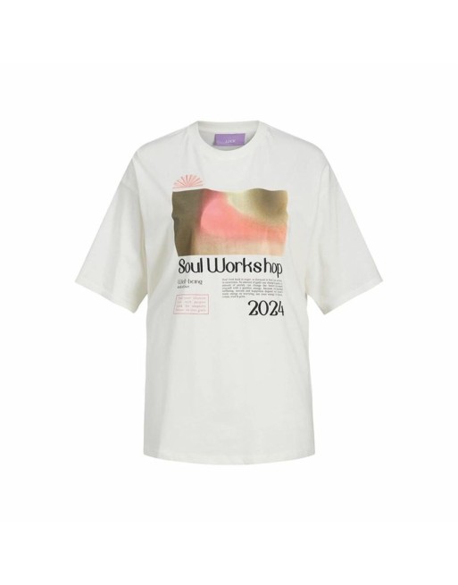 Maglia a Maniche Corte Donna Jack & Jones Jxpaige Bianco