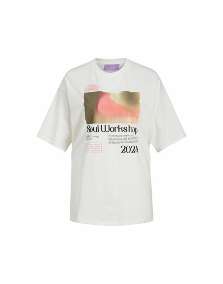 Maglia a Maniche Corte Donna Jack & Jones Jxpaige Bianco