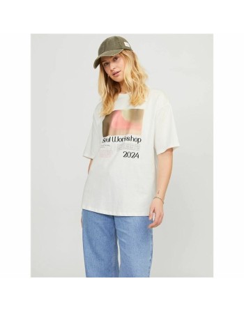 T-shirt à manches courtes femme Jack & Jones Jxpaige Blanc