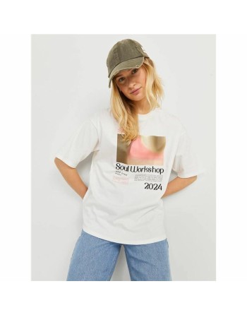 T-shirt à manches courtes femme Jack & Jones Jxpaige Blanc