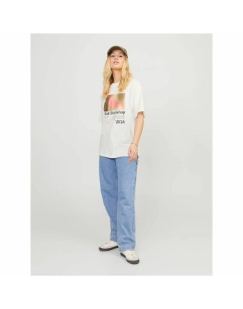 Maglia a Maniche Corte Donna Jack & Jones Jxpaige Bianco