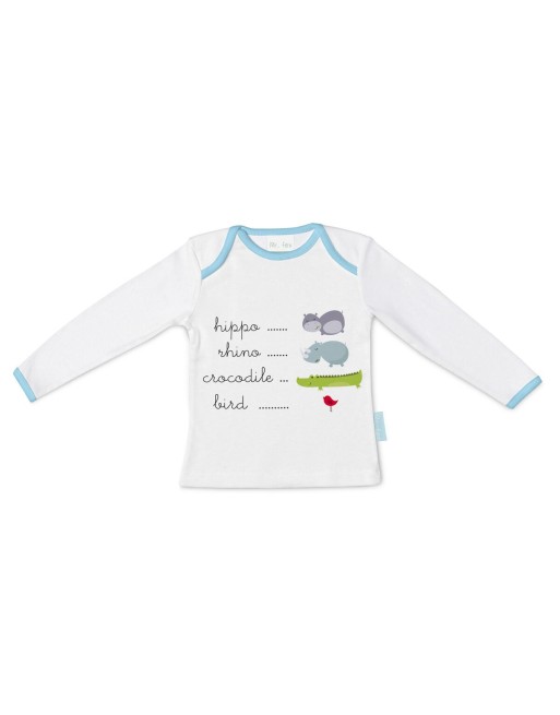 Maglia a Maniche Lunghe per Bambini HappyFriday Mr Fox Hippo Multicolore 18-24 meses