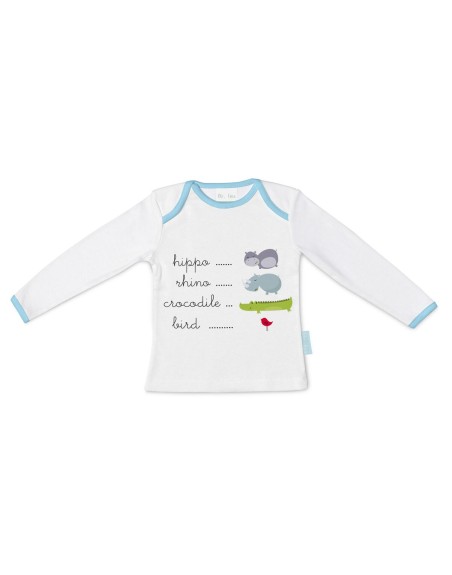 Langarm T-Shirt für Kinder HappyFriday Mr Fox Hippo Bunt 18-24 meses