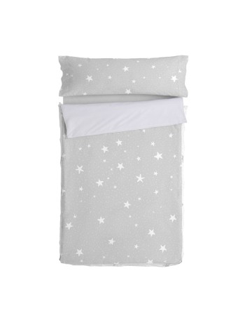 Copripiumino senza Imbottitura HappyFriday Basic Grigio 90 x 200 cm