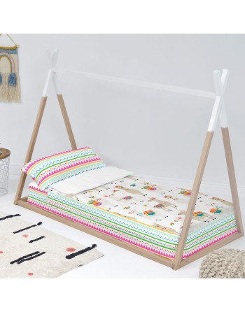 Bettbezug ohne Füllung. HappyFriday Moshi Moshi Cute Llamas Bunt 90 x 200 cm