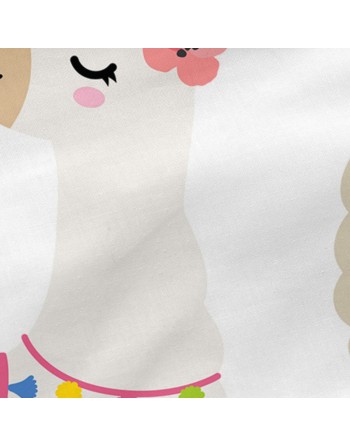 Bettbezug ohne Füllung. HappyFriday Moshi Moshi Cute Llamas Bunt 90 x 200 cm