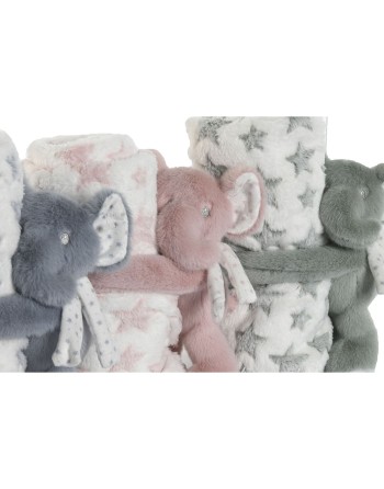 Gavesæt til baby Home ESPRIT Blå Grøn Pink Polyester (3 enheder)