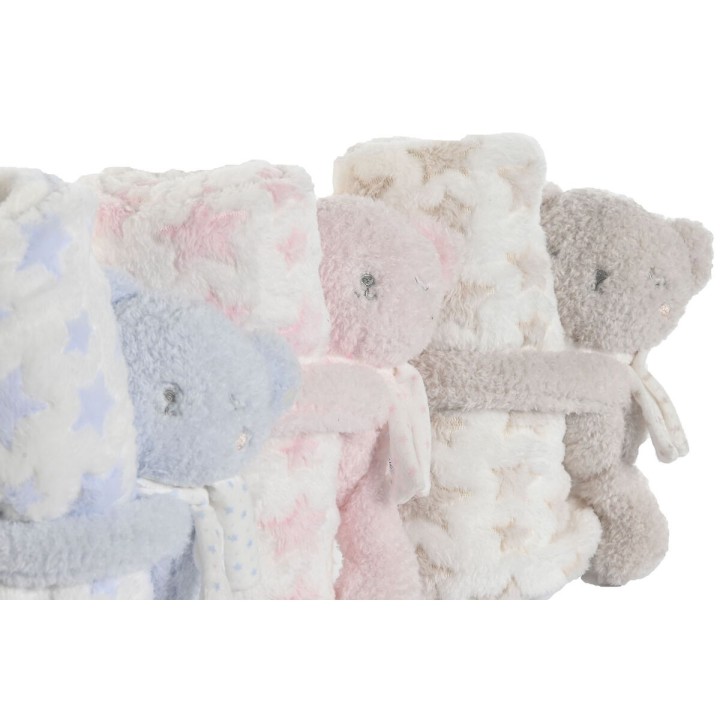 Set Regalo per Neonati Home ESPRIT Azzurro Beige Rosa Poliestere (3 Unità)
