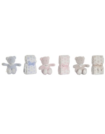 Coffret Bébé Home ESPRIT Bleu Beige Rose Polyester (3 Unités)