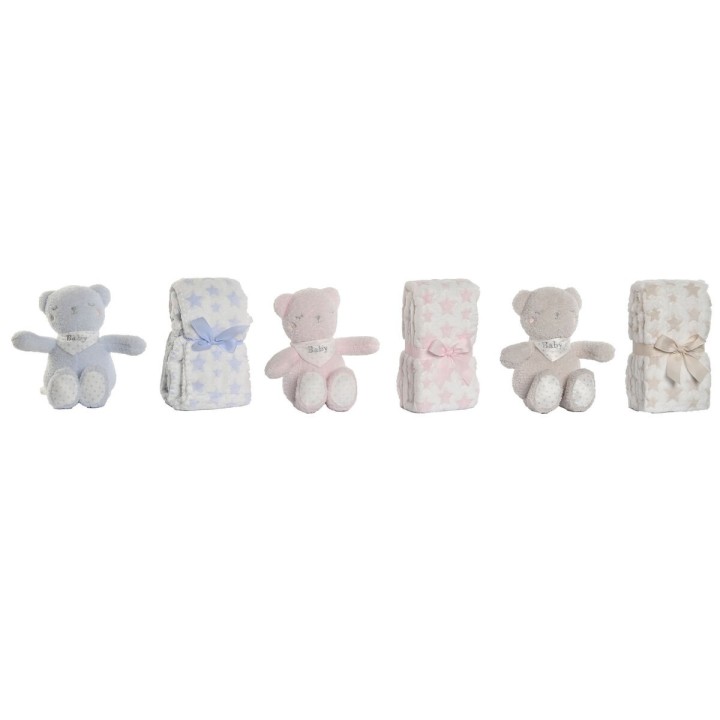 Gavesæt til baby Home ESPRIT Blå Beige Pink Polyester (3 enheder)