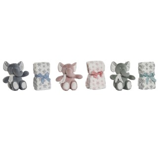 Coffret Bébé Home ESPRIT Bleu Vert Rose Polyester (3 Unités)
