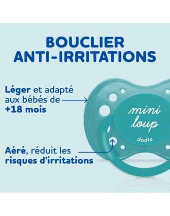 Sucette Dodie + 18 Mois Bleu (6 Pièces)