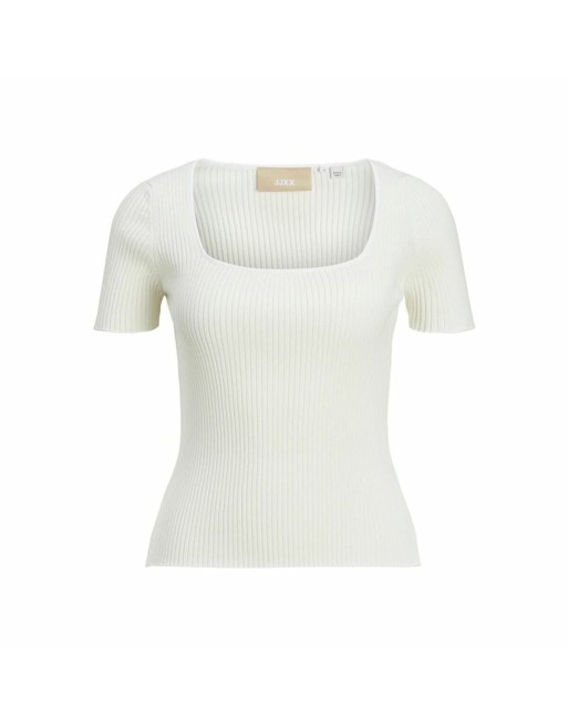 Camiseta de Manga Corta Mujer Jxsky Ss Jack & Jones Cloud Dancer Blanco Cálido