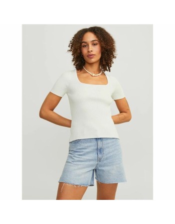 Camiseta de Manga Corta Mujer Jxsky Ss Jack & Jones Cloud Dancer Blanco Cálido