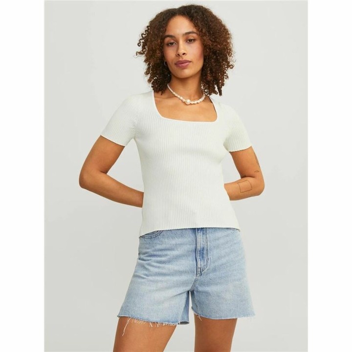 Kortærmet T-shirt til Kvinder Jxsky Ss Jack & Jones Cloud Dancer Varm hvid