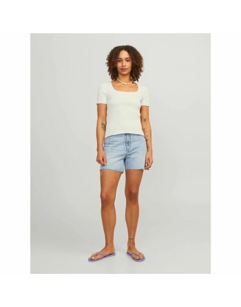 Camiseta de Manga Corta Mujer Jxsky Ss Jack & Jones Cloud Dancer Blanco Cálido