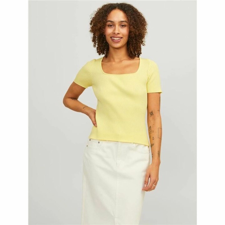 Kortærmet T-shirt til Kvinder Jxsky Ss Jack & Jones French Vanilla Gul