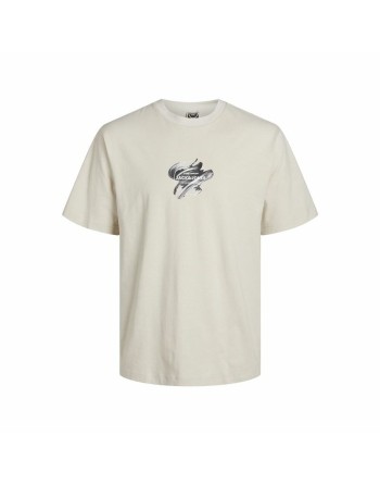 Maglia a Maniche Corte Bambino Jack & Jones Jcotint Tee Ss Crew Beige