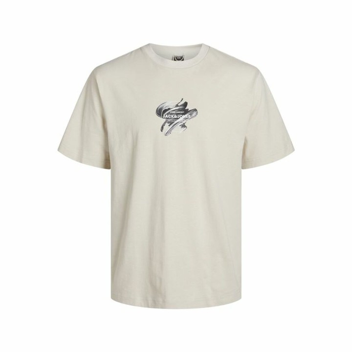 Kortærmet T-shirt til Børn Jack & Jones Jcotint Tee Ss Crew Beige